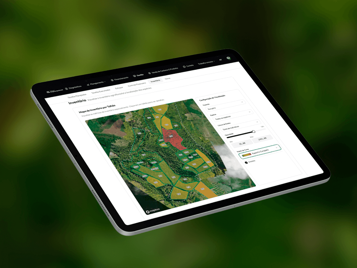 Agroforestry planning software interface